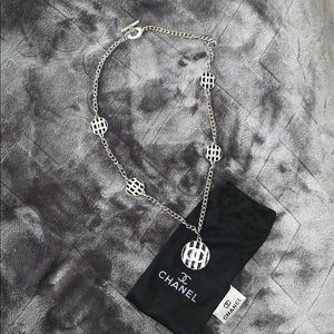 Long Striped Chanel CC Necklace